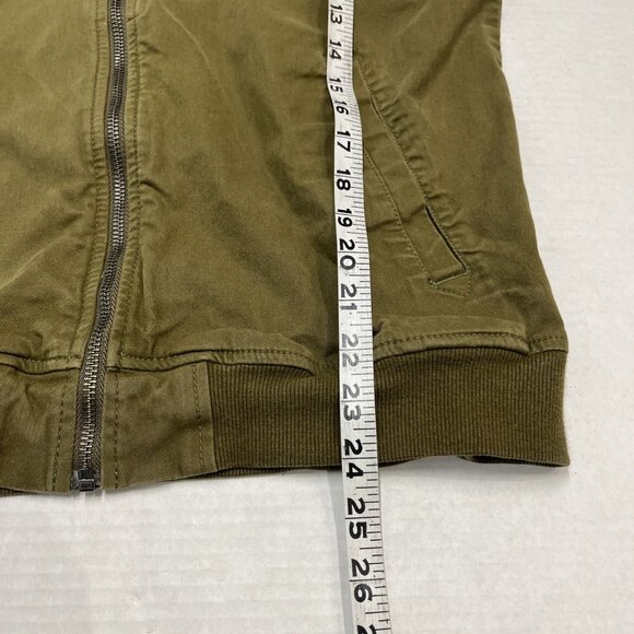 Lucky Brand Vest Women M Army Green Canvas Zip Up Tech Utility Gorpcore Outdoor - Picture 6 of 7